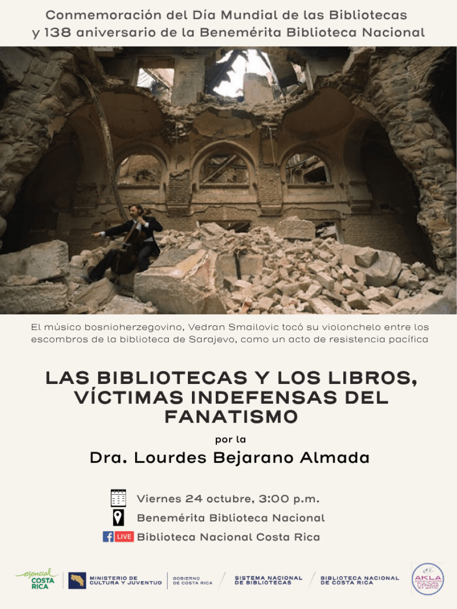 Conferencia 'Las bibliotecas y los libros, víctimas indefensas del fanatismo' con la Dra. Lourdes Bejarano Almada