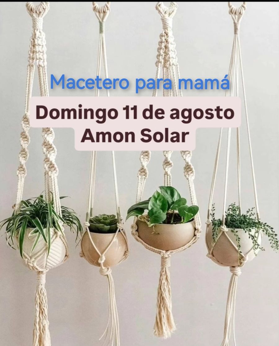 Taller de Macramé. Macetero para mamá