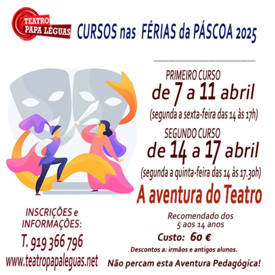 Cursos Intensivos de  Teatro - dos 5 aos 14 anos