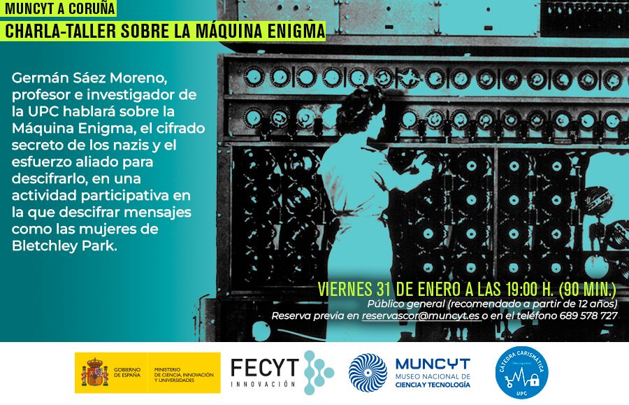 Charla-taller sobre la Máquina Enigma y el cifrado secreto