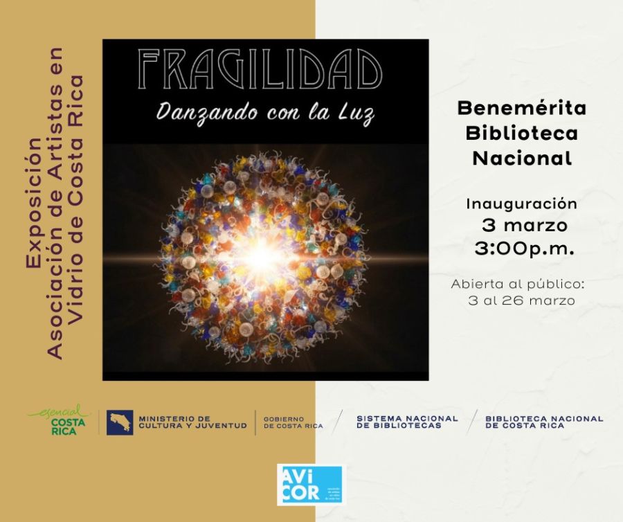 Inauguración de la exposición “Fragilidad: danzando con la luz' de la Asociación de Artistas en Vidrio de Costa Rica