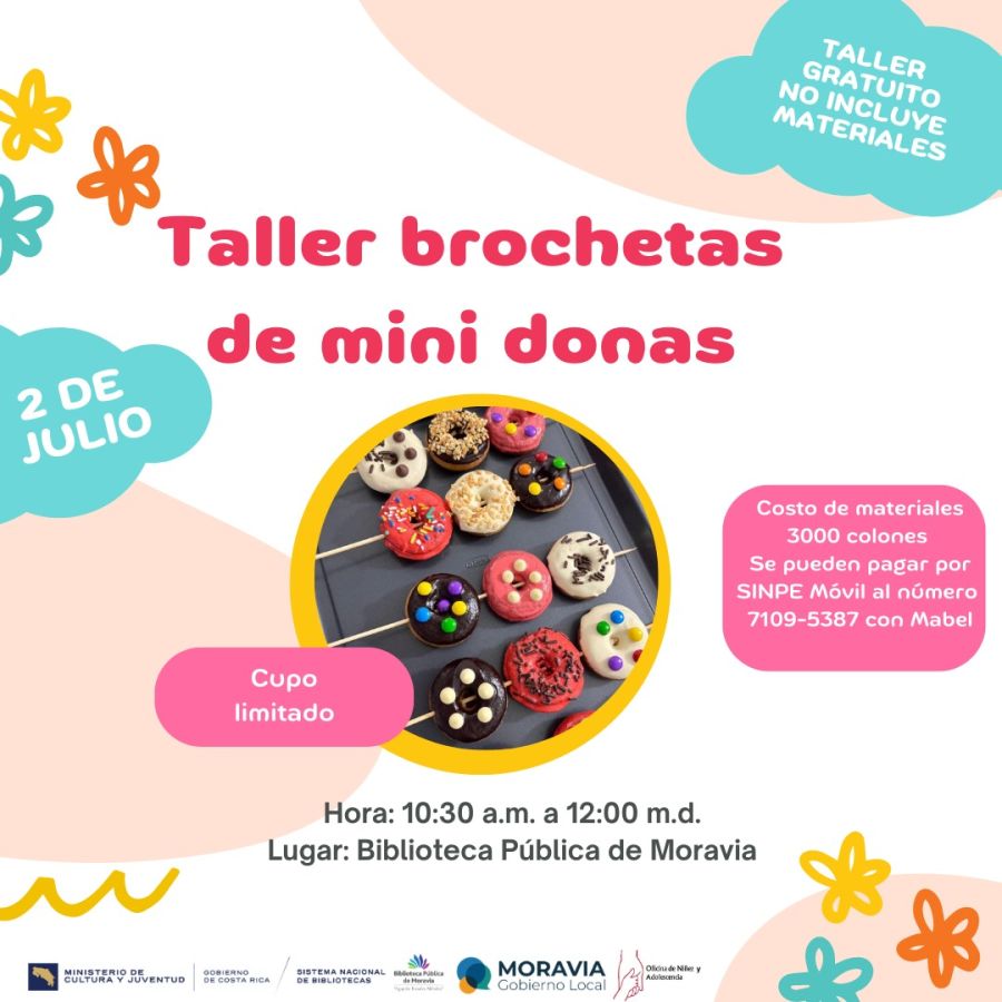 Taller brochetas de mini donas