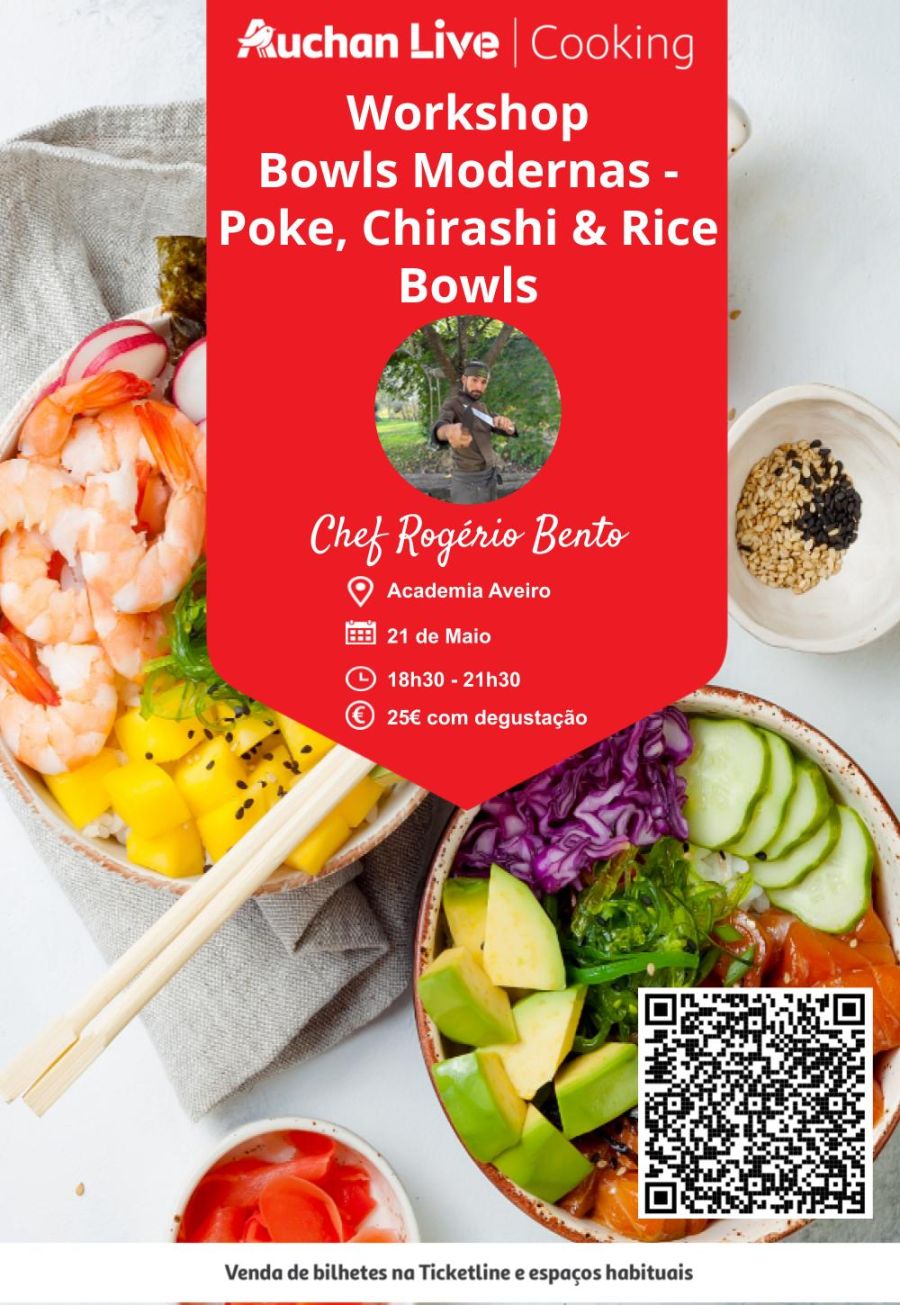 Workshop  Bowls Modernas - Poke, Chirashi & Rice Bowls
