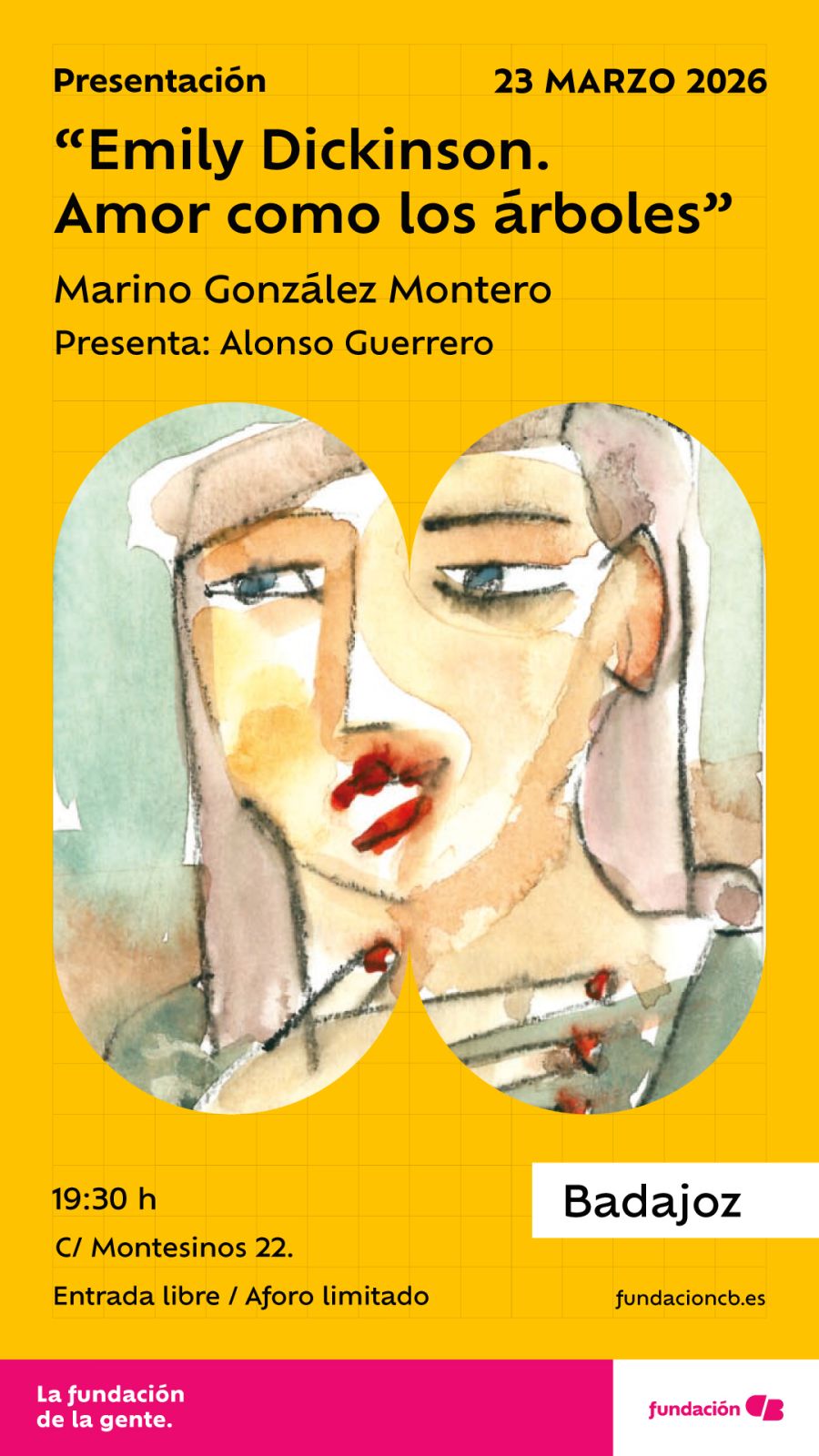 Presentación en Badajoz del libro de teatro: Emily Dickinson, amor como los arboles del escritor Marino González Montero