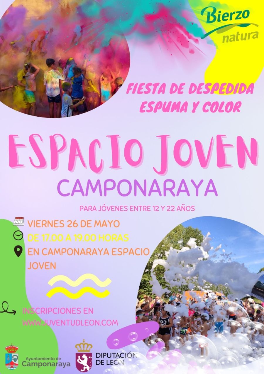 Fiesta de la espuma y del color en Camponaraya