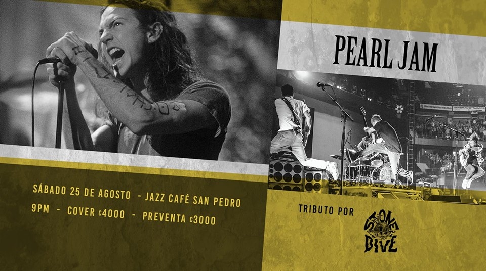 ¡Stone Dive! Tributo a Pearl Jam en Jazz Café San Pedro