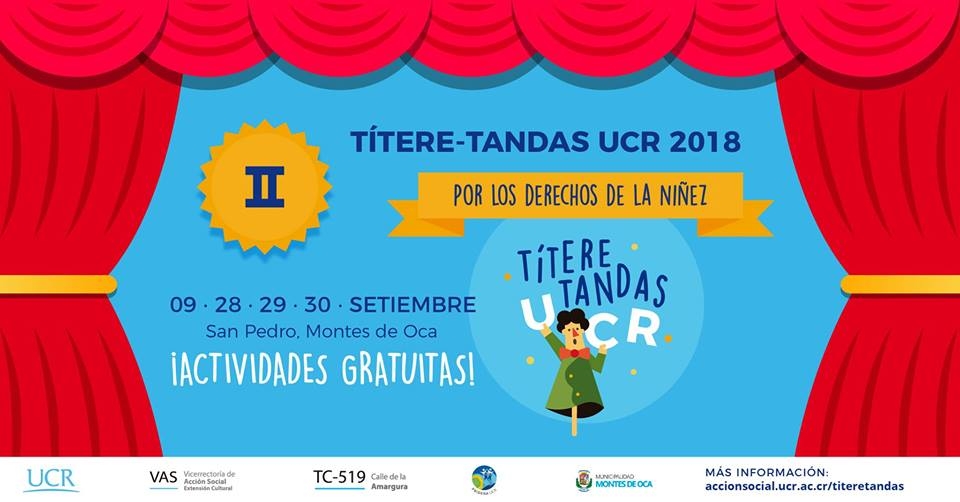 Títere-tandas UCR 2018. Por los derechos de la niñez. Show de títeres