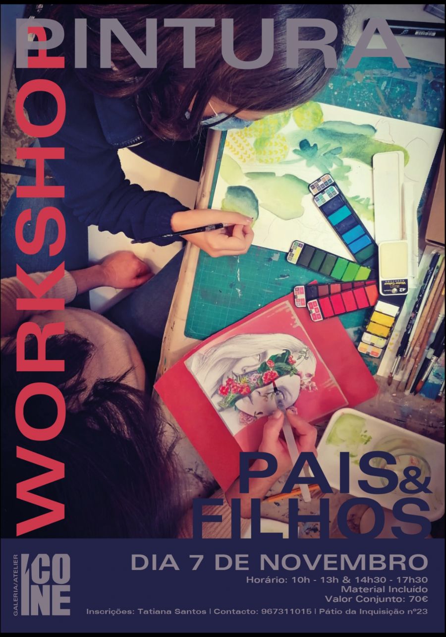 Workshop de pintura para pais e filhos. 