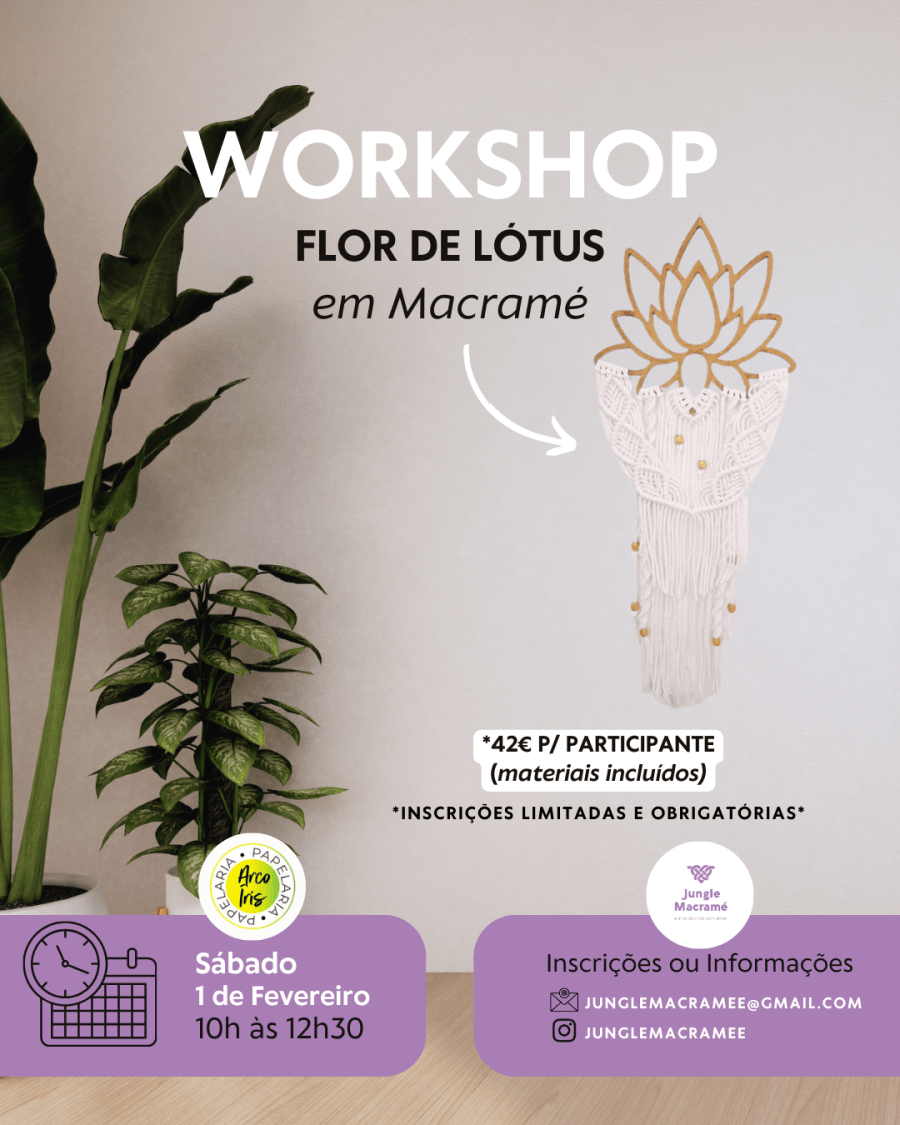 workshop macramé - flor de lótus