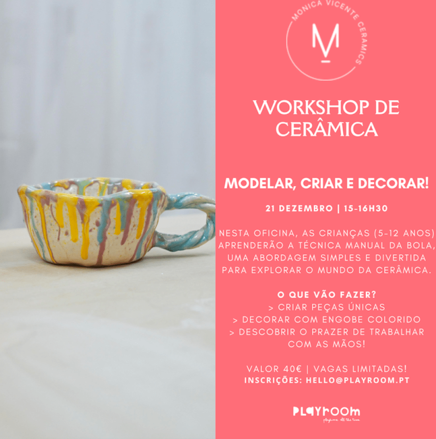 Workshop Infantil: Arte em Cerâmica 