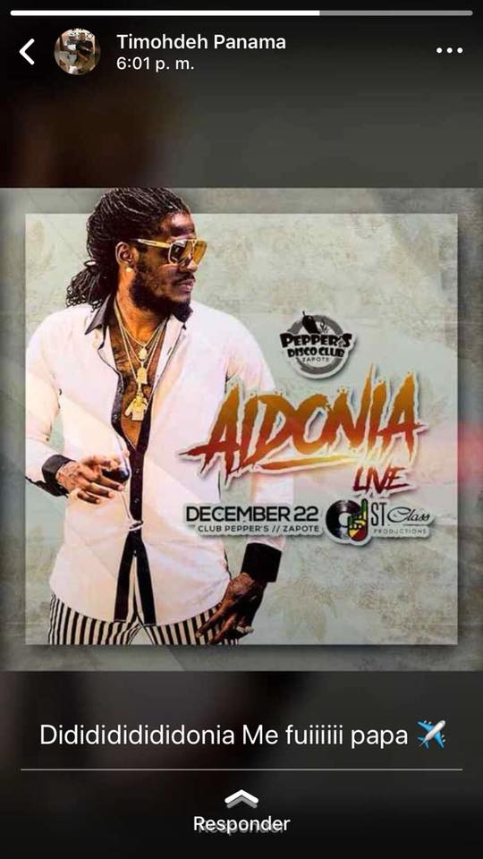 Live. Aidonia. Cantante, reggae y dancehall