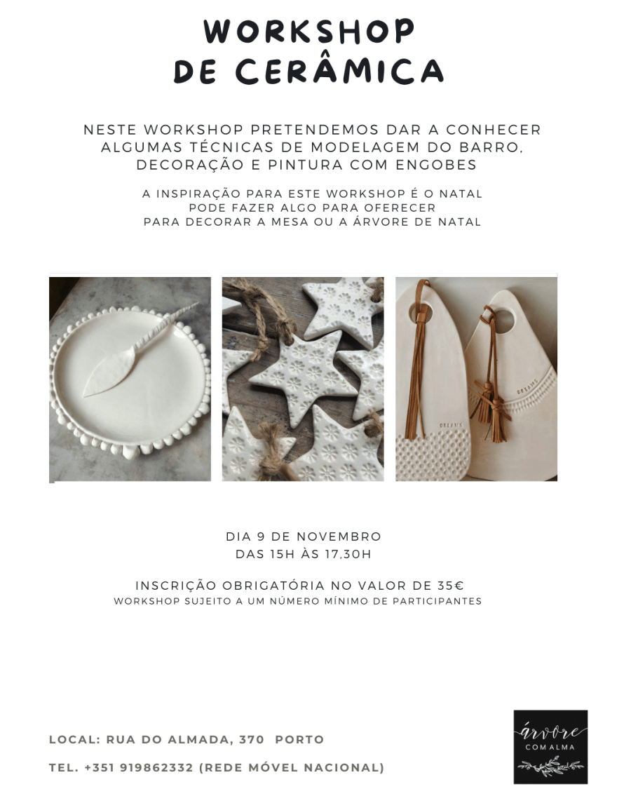 Workshop de cerâmica inspirado no Natal