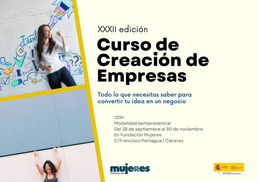 Curso gratuito  de Creación de Empresas Semipresencial 