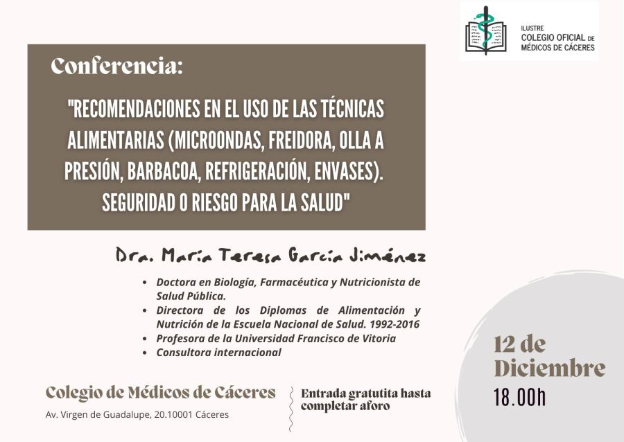 Conferencia a cargo de Dra. María Teresa García Jiméne