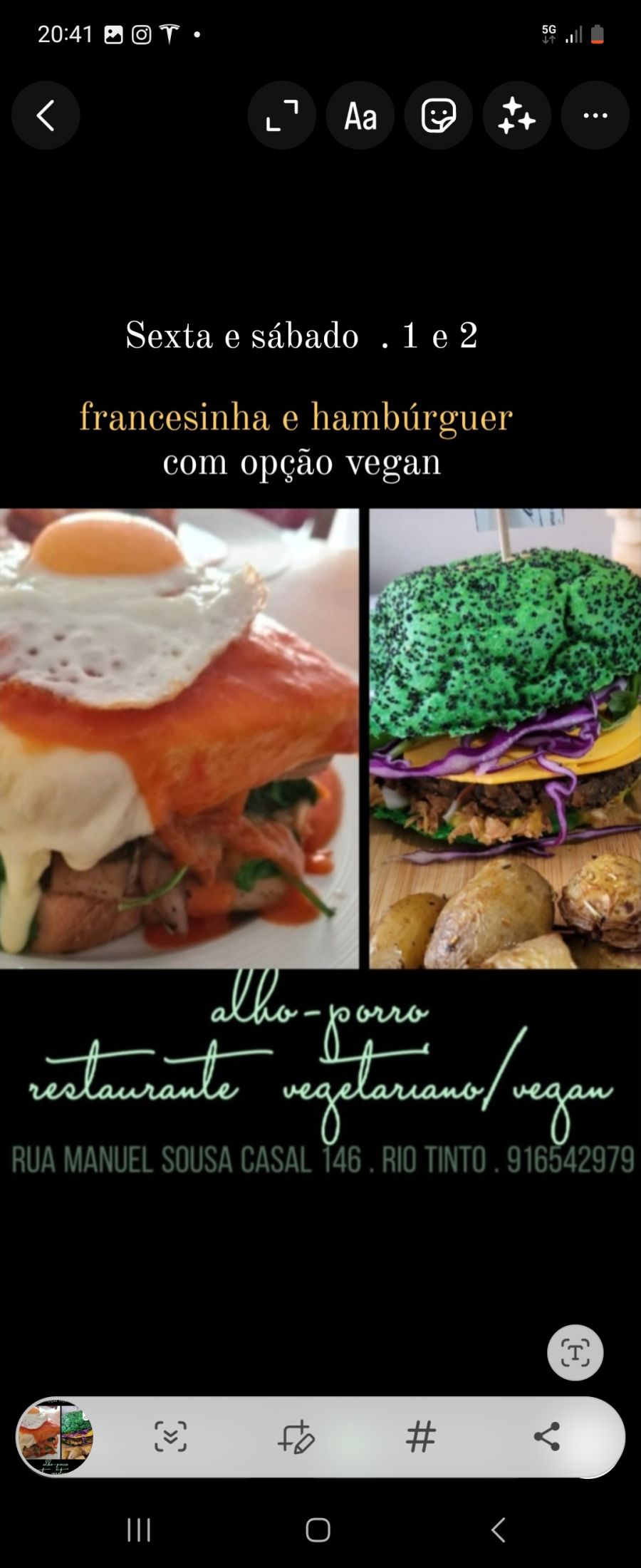 Festival da francesinha e hambúrguer vegan 