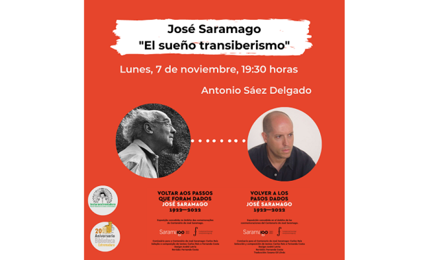 Conferencia “José Saramago: El sueño transiberismo”, a cargo de Antonio Sáez Delgado