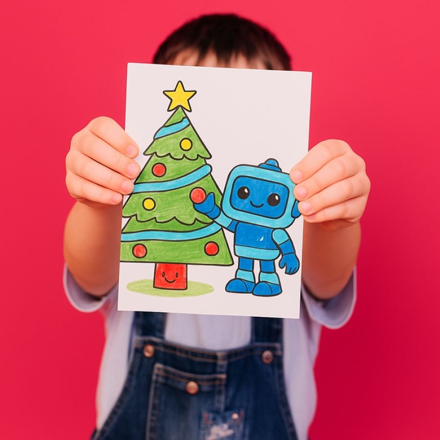 ELETRÓNICA PARA CRIANÇAS |  Postal de Natal | Por junicoders