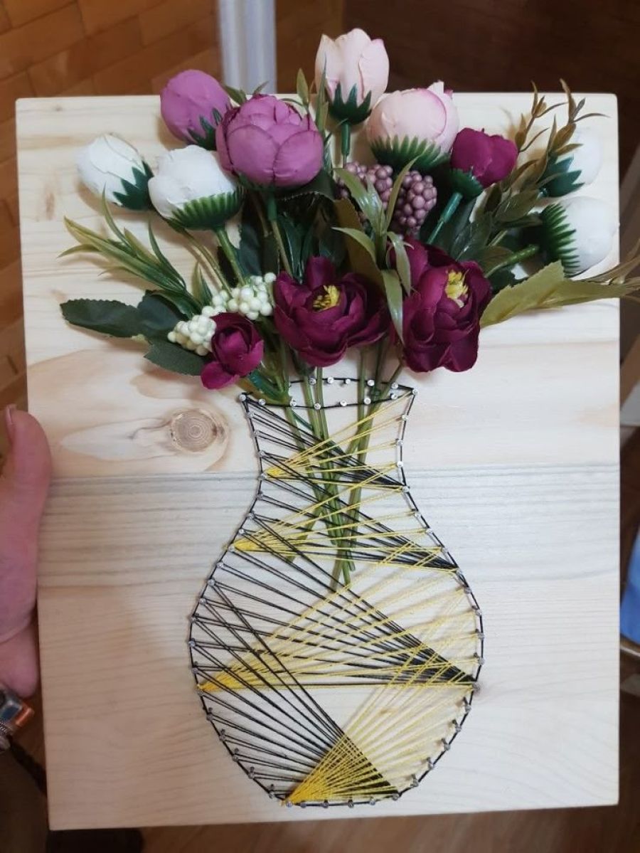 String Art - Floreira 