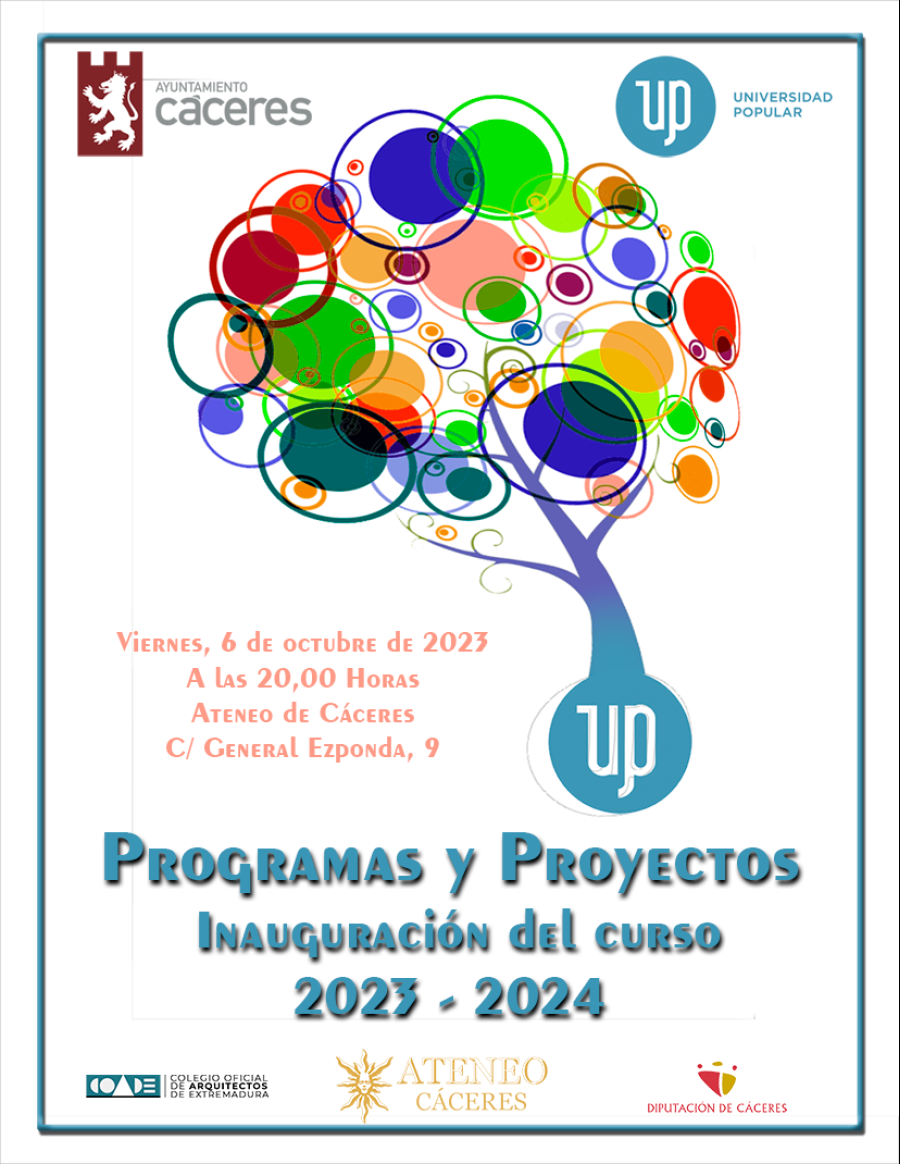 Inauguración del curso 2023-2024 con los Proyectos y Talleres de la Universidad Popular de Cáceres