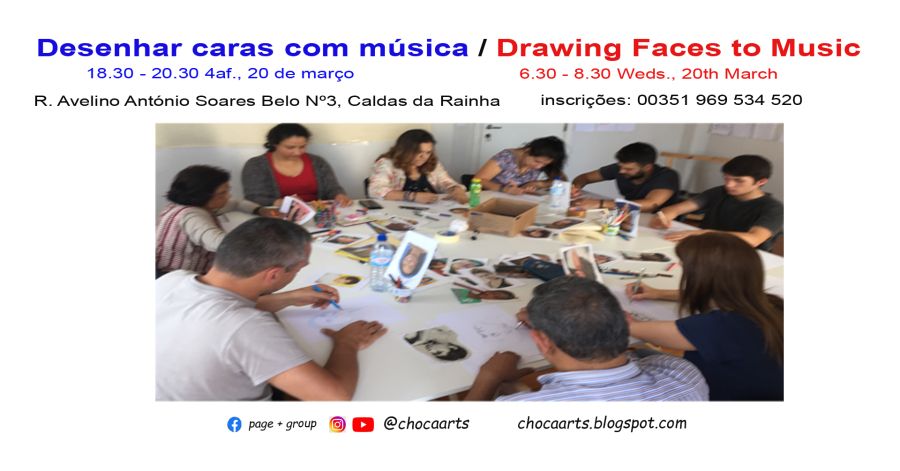 'Desenhar Caras com Música' / Drawing Faces to Music