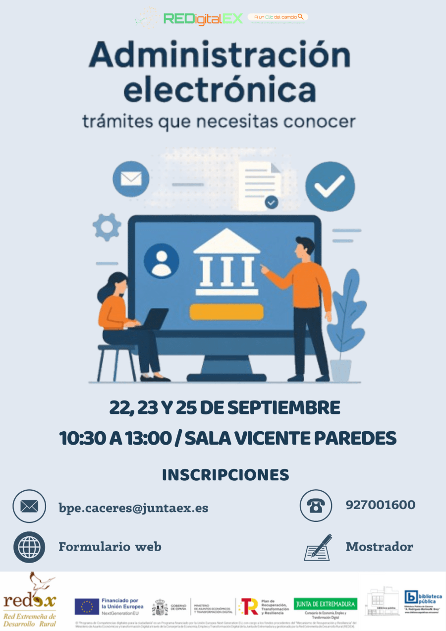Taller 'Administración electrónica : trámites que necesitas conocer'