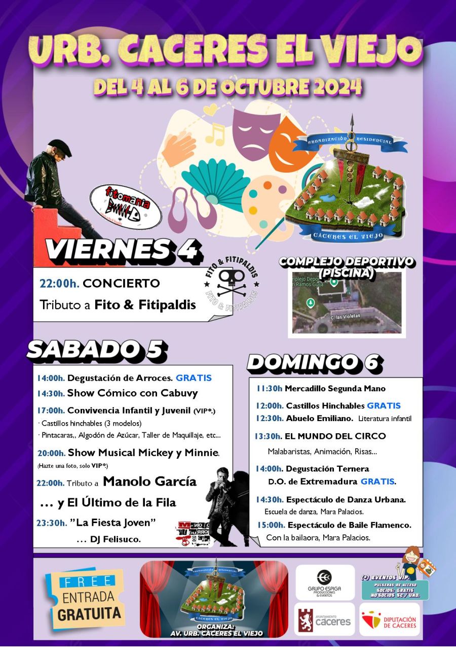 Fiestas culturales Caceres el Viejo. del 4 al 6 octubre 2024 