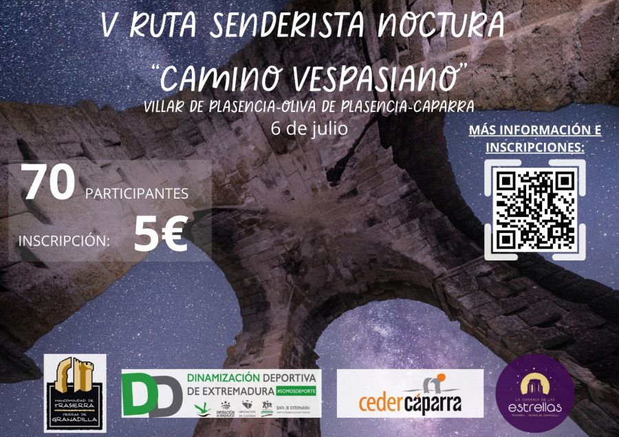 V edición ruta senderista nocturna 'Camino Vespasiano'