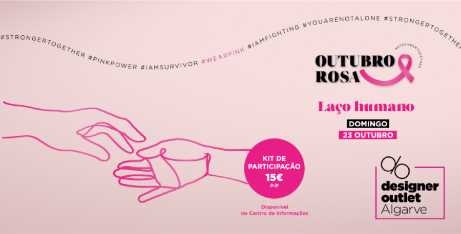 Designer Outlet Algarve dá vida ao símbolo da luta contra o cancro da mama em Laço Humano Solidário