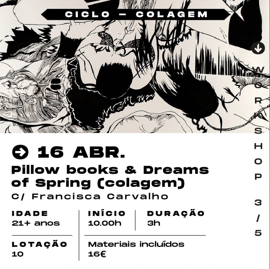 Pillow books & Dreams of Spring (colagem) – com  Francisca Carvalho