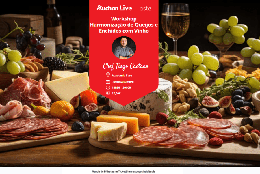 Harmonização de Queijos e Enchidos com Vinho - Auchan Live Faro