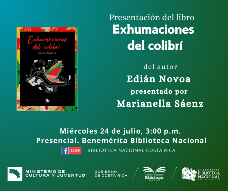 Presentación de libro. Exhumaciones del colibrí, de Edián Novoa