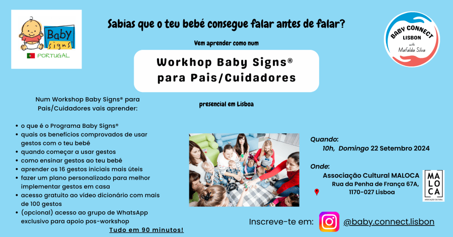 Workshop para Pais/Cuidadores Programa Baby Signs®