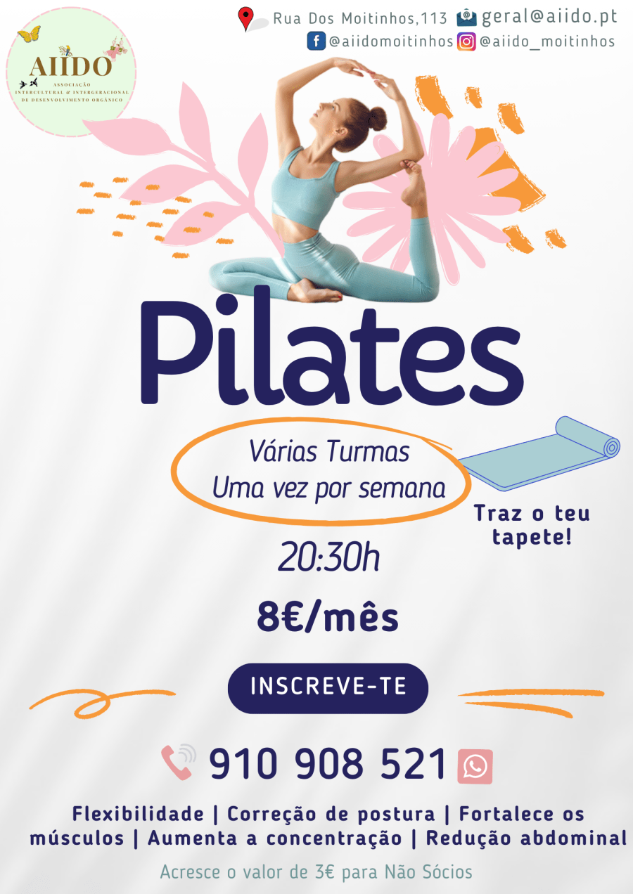 Pilates na AiiDO - Todas as Terças e Quintas-feiras