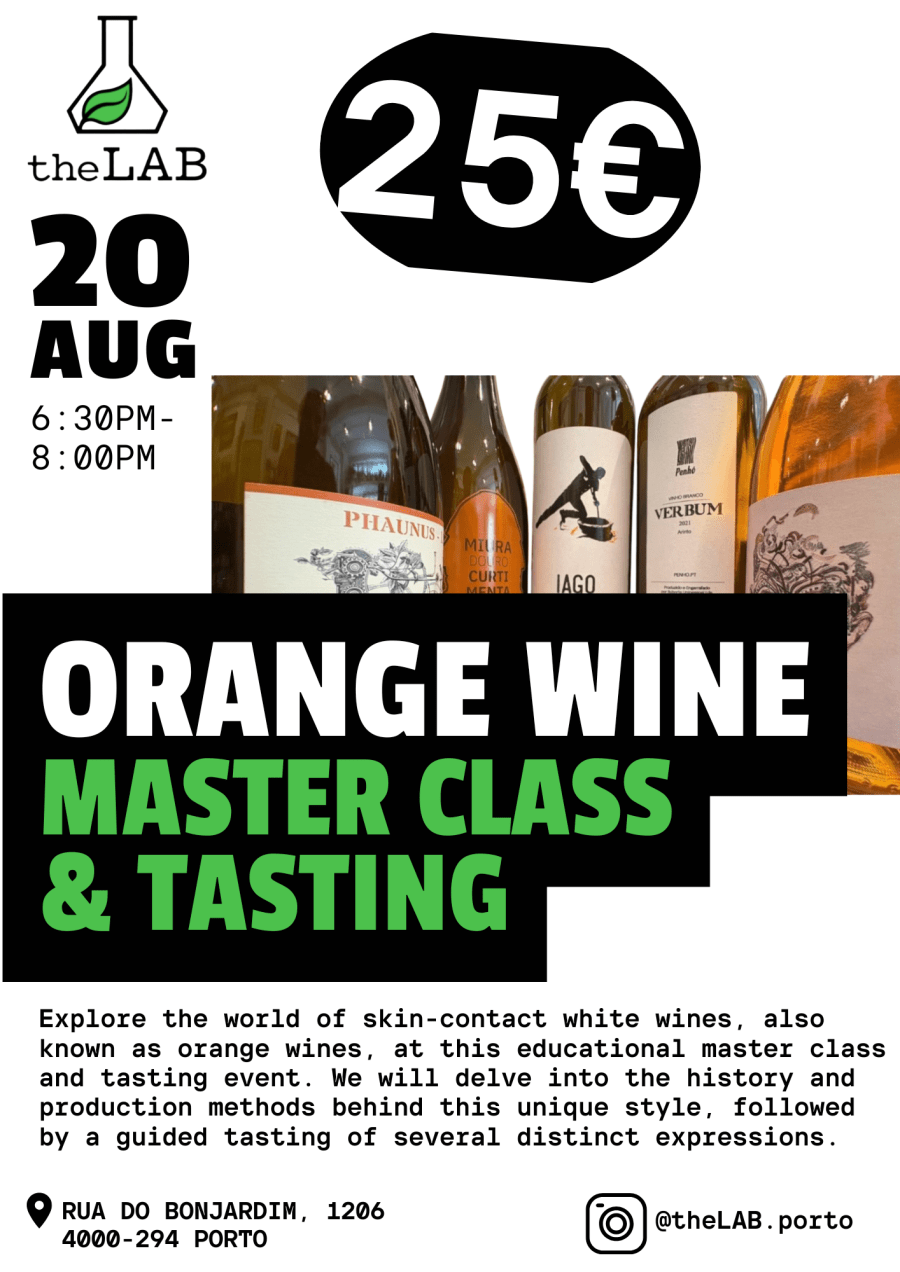 20 August | Orange Wine Master Class & Tasting