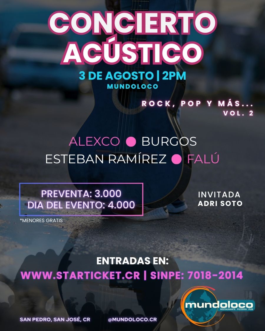 Concierto Acústico. Rock, Pop y más...