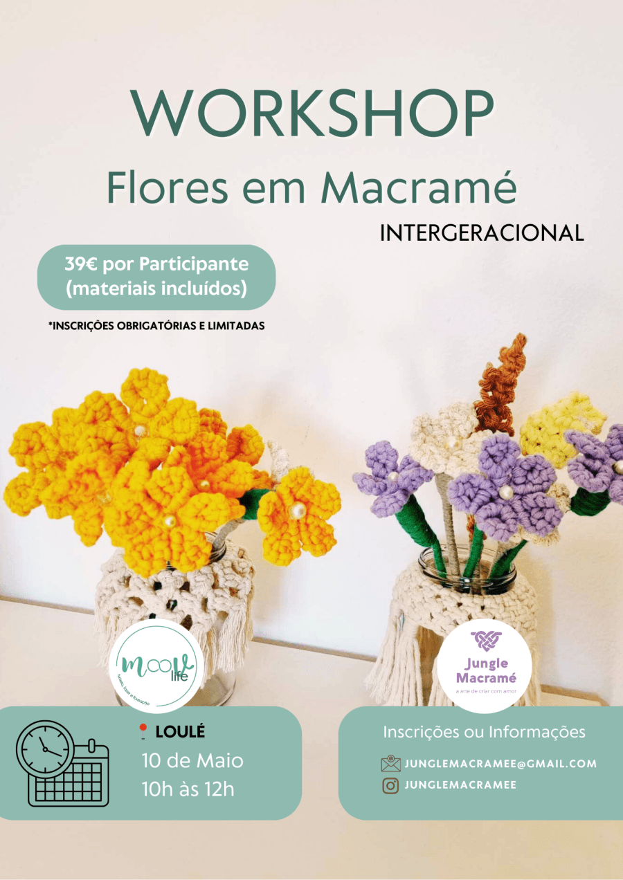 WORKSHOP FLORES EM MACRAMÉ