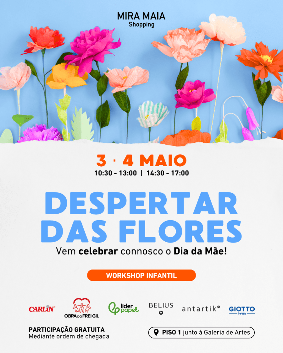 Mira Maia Shopping celebra o Dia da Mãe com flores 3D criadas pelos mais pequenos