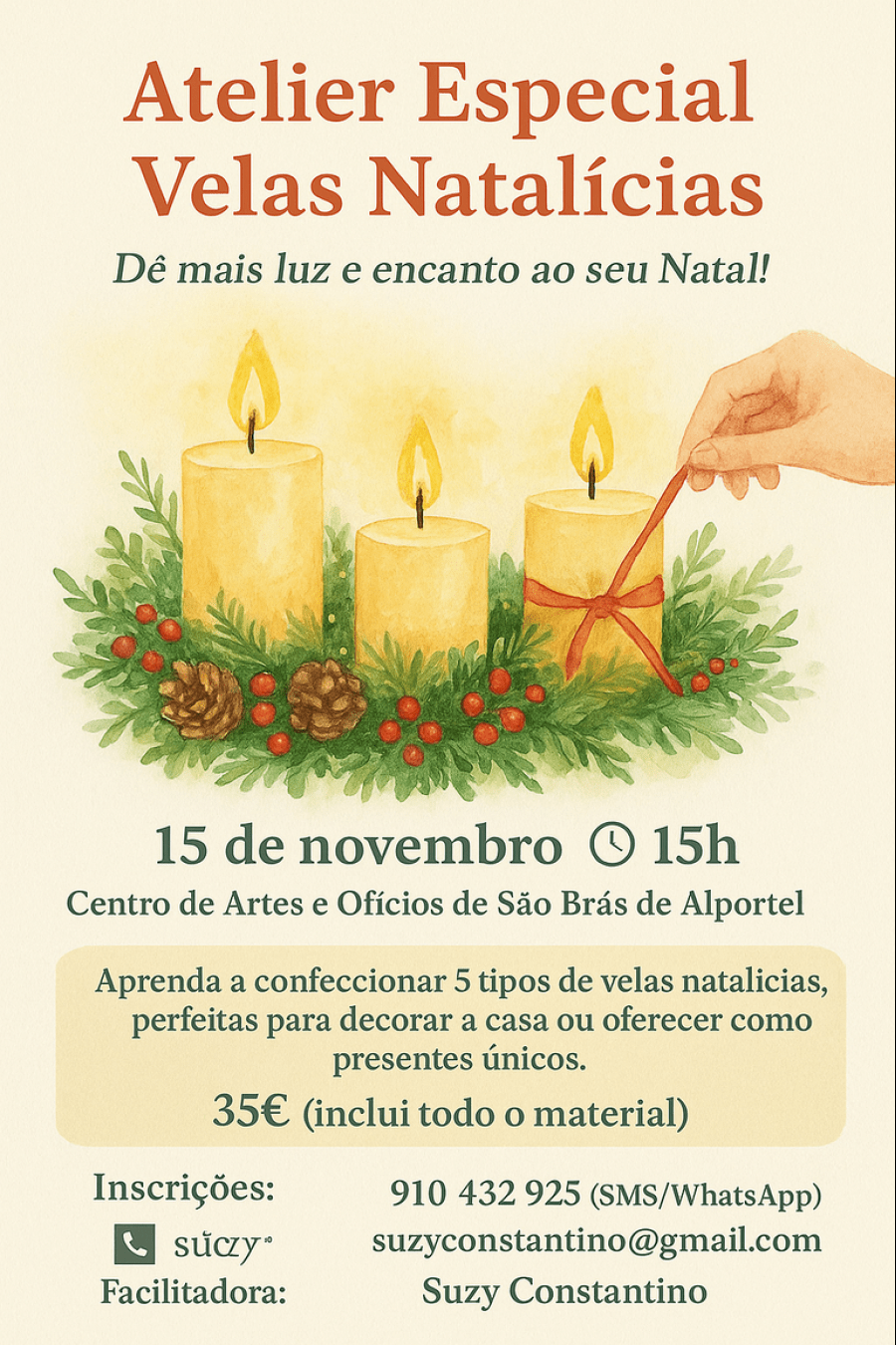 ATELIER ESPECIAL VELAS NATALICIAS