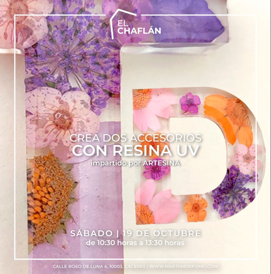 Taller - Aprende a usar resina con flores naturales