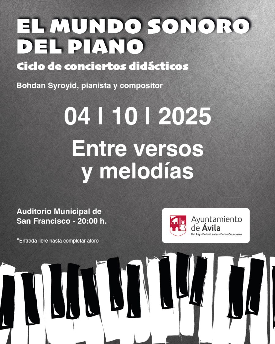 Recital de piano de Bohdan Syroyid 'Entre versos y melodías'