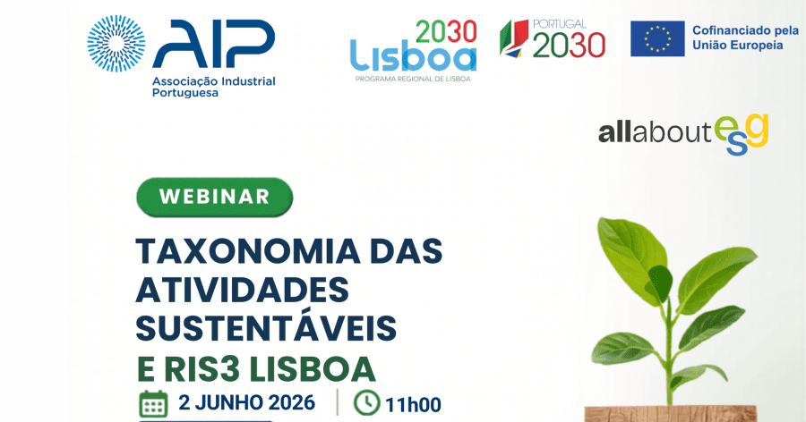 Webinar Taxonomia das Atividades Sustentáveis e RIS3 Lisboa