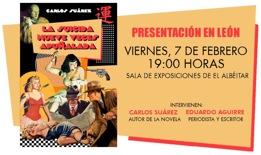 Presentación en Léon de la novela 'La suicida nueve veces apuñalada'.