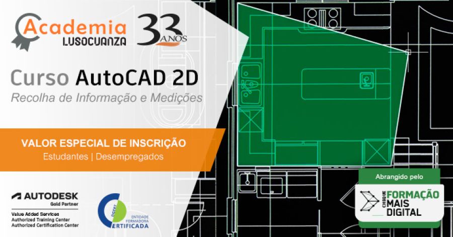 Academia Luso Cuanza - Curso AutoCAD 2D - Recolha de Informação e Medições