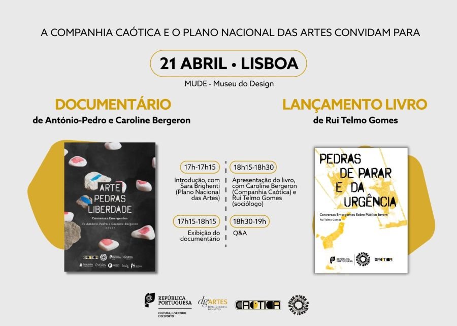 Filme 'Arte Pedras Liberdade'  + livro 'Pedras de Parar e da Urgência'