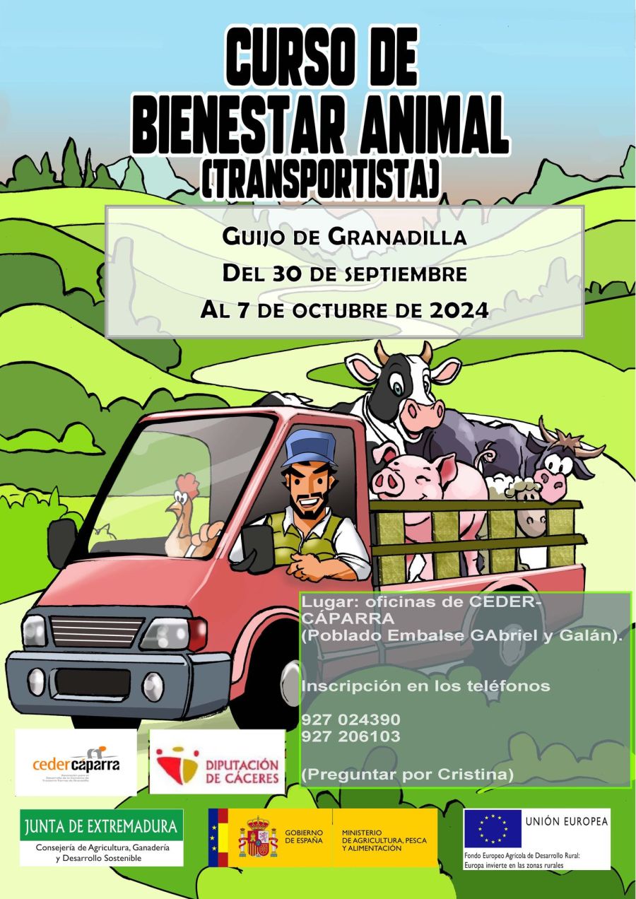 Curso GRATUITO de BIENESTAR ANIMAL (Transportista)