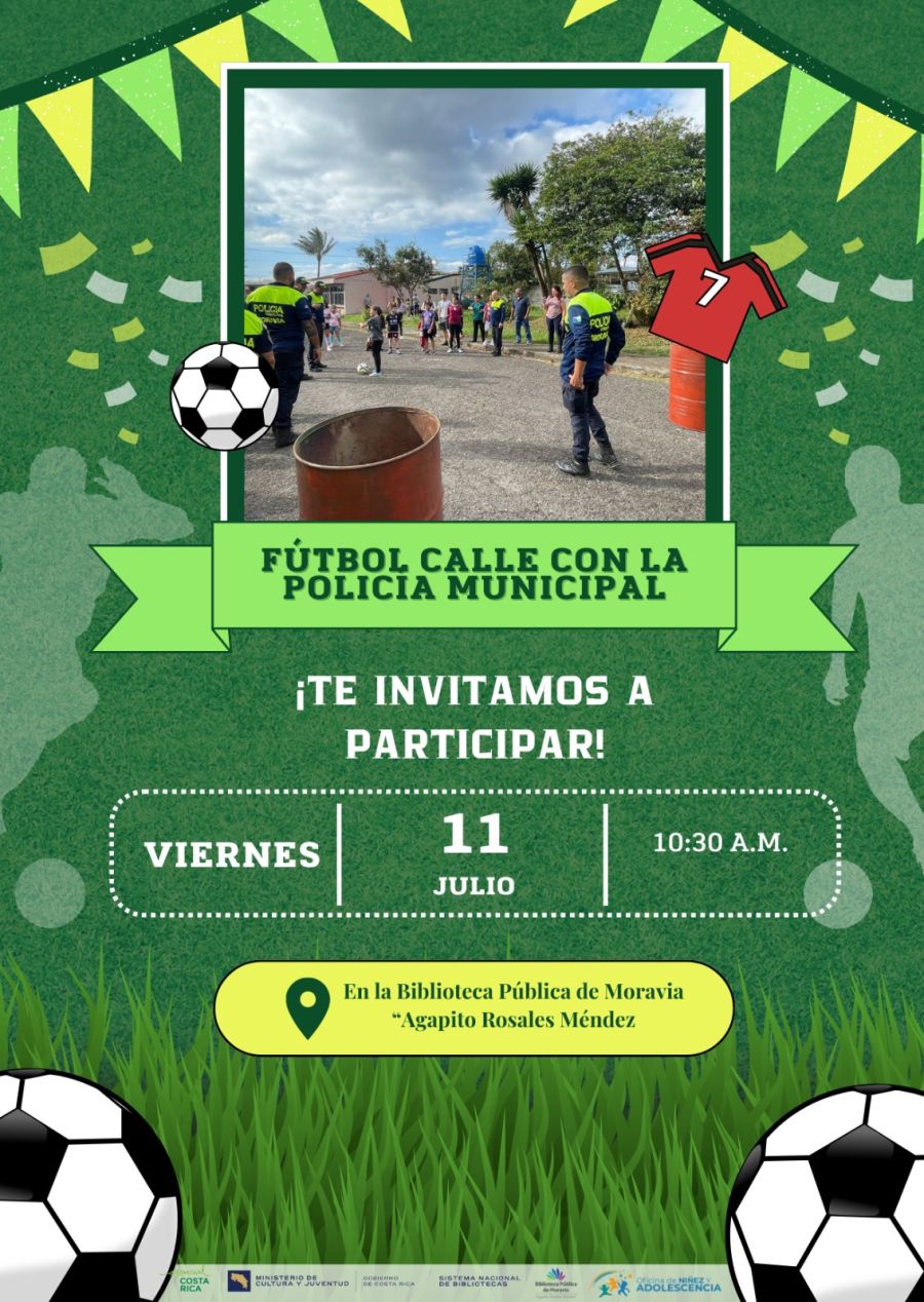 Fútbol calle con la policía municipal