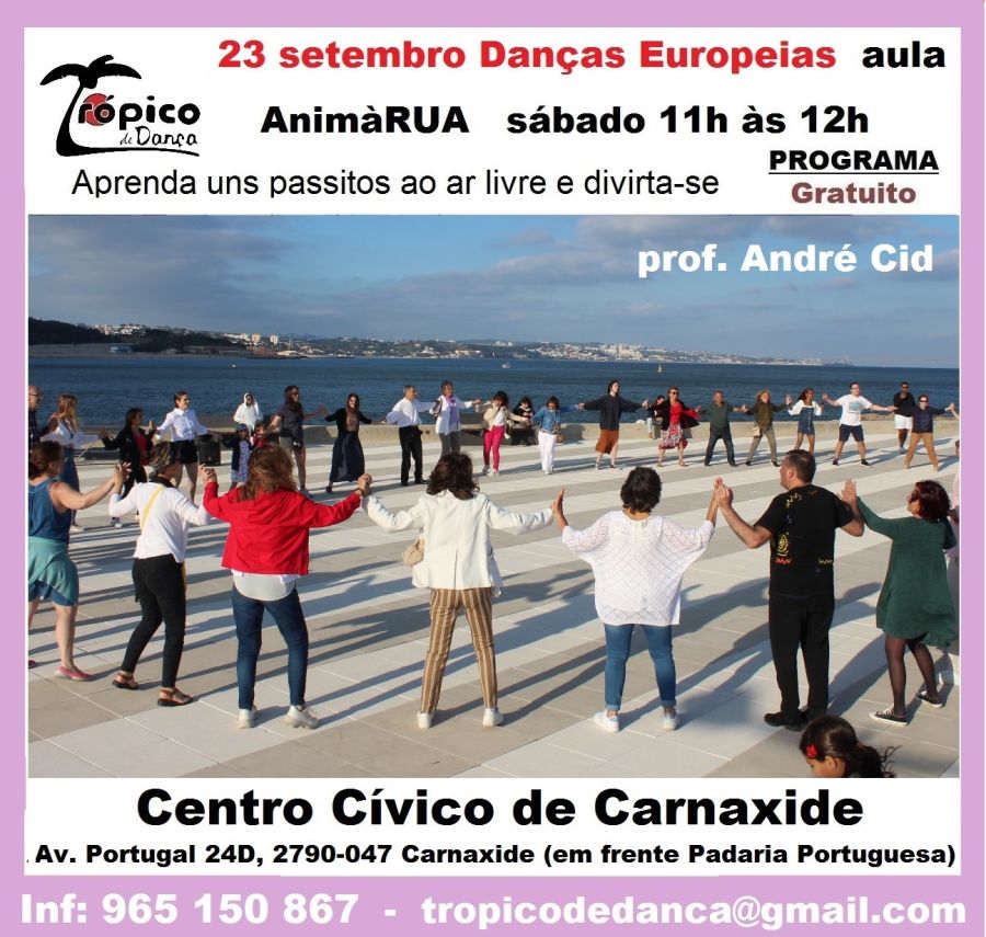 Workshop de Danças Europeias gratuito ao ar livre
