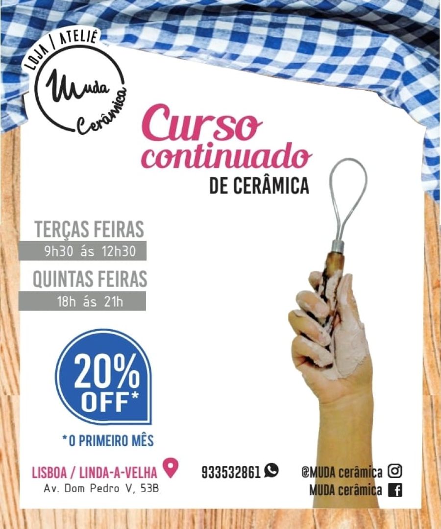 Curso continuado de cerâmica 