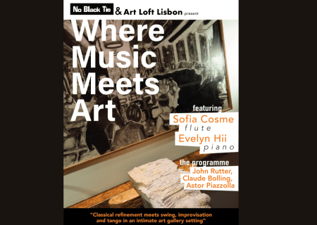 Where music meets art: Sofia Cosme and Evelyn Hii play John Rutter, Claude Bolling & ▸