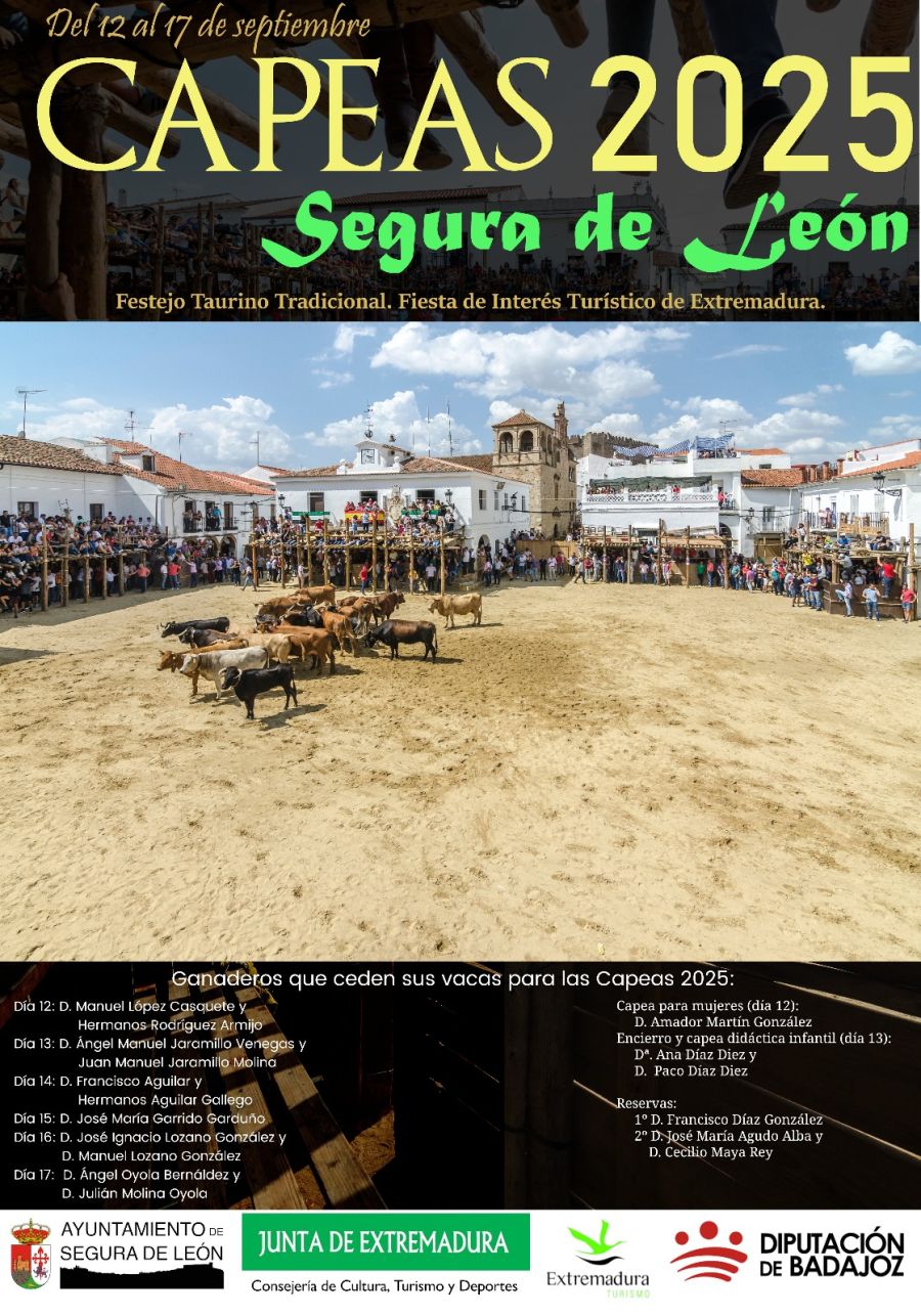 Las Capeas de Segura de León 2025